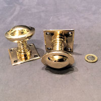 Pair of Brass Door Handles, 2 matching pairs available   DH931